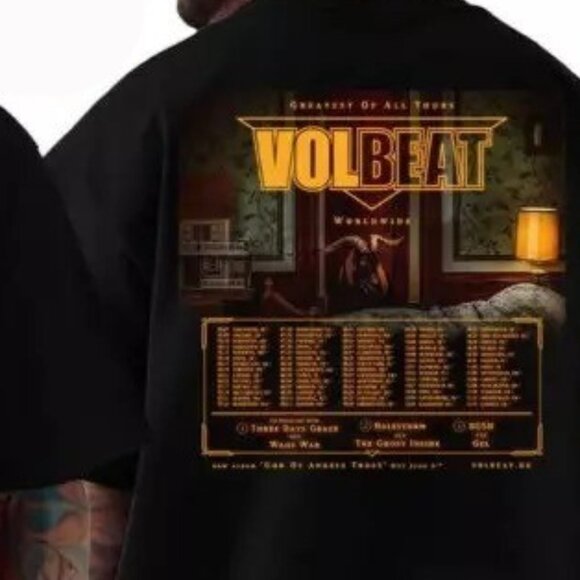 Volbeat Greatest Of All Tours 2025 Worldwide God Of Angels Two Sides T-Shirt 17 - Picture 2 of 5